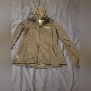 Columbia Womens Jacket XS Black Activewear Softshell Fleece Lined Full Zip hood